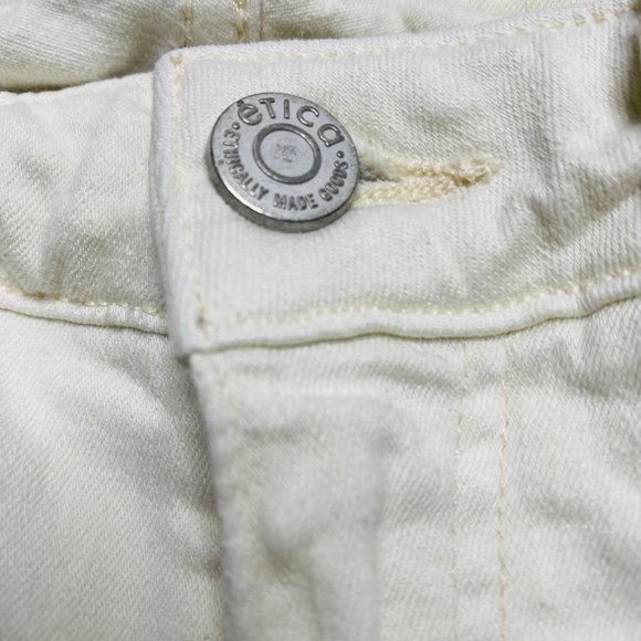 ÉTICA Lily Ankle Skinny Jeans Light Wash Cream Women's Size 24 - Picture 7 of 16
